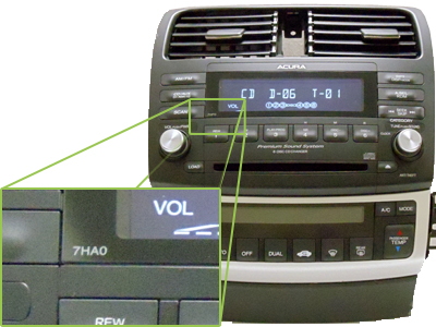 BLOCK ONLY ACURA TSX Radio 6 CD Mechanism 7HR0 CD Player 7HP0 w/ CODE