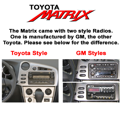 2004 toyota matrix car stereo #4